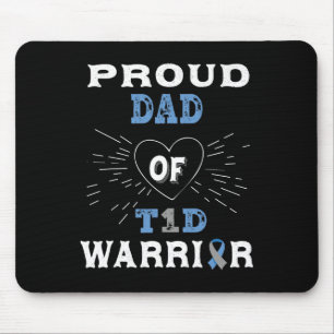 T1d Proud Dad Diabetes Awareness Type 1 Insulin Pa Mouse Mat