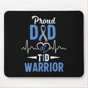T1D Proud Dad Diabetes Awareness Type 1 Insulin Pa Mouse Mat