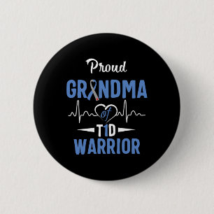 T1d Proud Grandma Diabetes Awareness Type 1 Insuli 6 Cm Round Badge