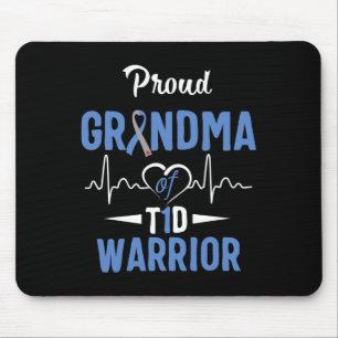 T1d Proud Grandma Diabetes Awareness Type 1 Insuli Mouse Mat