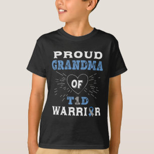 T1d Proud Grandma Diabetes Awareness Type 1 Insuli T-Shirt