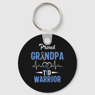 T1D Proud Grandpa Diabetes Awareness Type 1 Insuli Key Ring