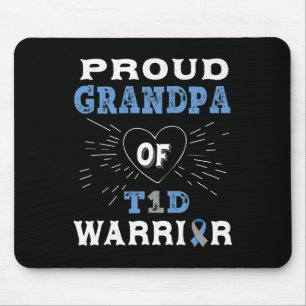 T1d Proud Grandpa Diabetes Awareness Type 1 Insuli Mouse Mat