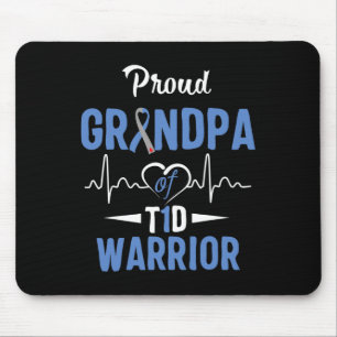 T1D Proud Grandpa Diabetes Awareness Type 1 Insuli Mouse Mat