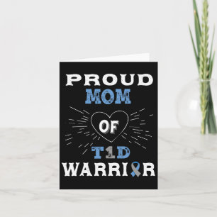T1d Proud Mum Diabetes Awareness Type 1 Insulin Pa Card