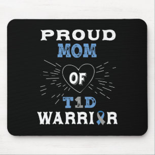 T1d Proud Mum Diabetes Awareness Type 1 Insulin Pa Mouse Mat