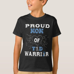 T1D Proud Mum Diabetes Awareness Type 1 Insulin Pa T-Shirt