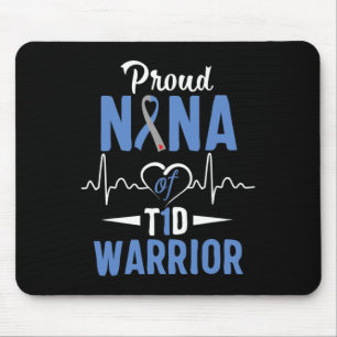 T1d Proud Nana Diabetes Awareness Type 1 Insulin P Mouse Mat