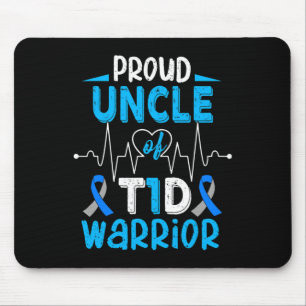 T1d Proud Uncle Diabetes Awareness Type 1 Insulin  Mouse Mat