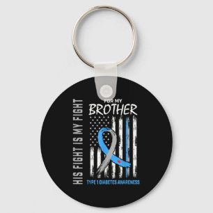 T1d Shirt Type 1 Diabetes Shirt Brother Type One S Key Ring