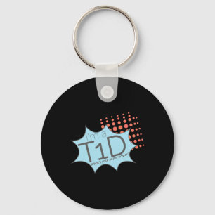 T1d Superhero Type One Diabetes Awareness Key Ring