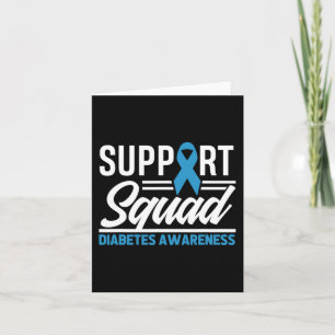T1D T2D Warrior Support Squad Diabetes Awareness Card