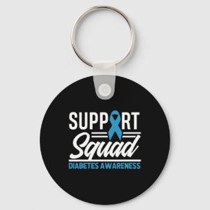 T1D T2D Warrior Support Squad Diabetes Awareness  Key Ring