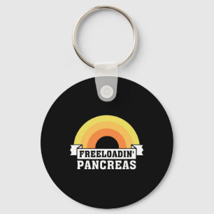 T1D Type 1 Diabetes Awareness Freeloading Pancreas Key Ring