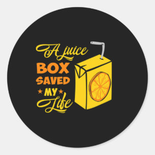 T1d Type 1 Diabetes Awareness Gift Juice Box Saved Classic Round Sticker