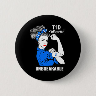 T1d Type 1 Diabetes Awareness Type 1 Diabetes Gift 6 Cm Round Badge
