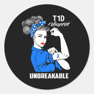 T1d Type 1 Diabetes Awareness Type 1 Diabetes Gift Classic Round Sticker