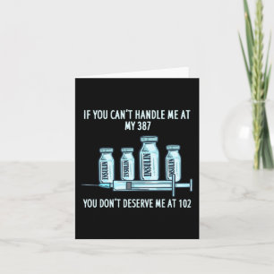 T1D Type 1 Diabetes Insulin Gift Diabetic Awarenes Card