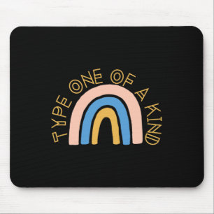 T1d Type One Of A Kind Diabetes Rainbow Awareness Mouse Mat
