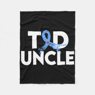 T1d Uncle Type 1 Diabetes Awareness Insulin Family Fleece Blanket