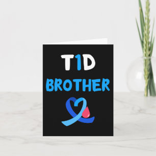 T1D Warrior Brother Diabetes Awareness Squad Suppo Card
