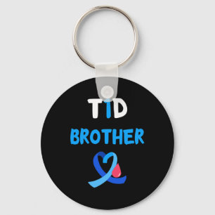 T1D Warrior Brother Diabetes Awareness Squad Suppo Key Ring