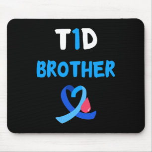 T1D Warrior Brother Diabetes Awareness Squad Suppo Mouse Mat