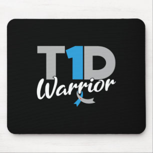 T1d Warrior Diabetes Awareness Type 1 Diabetic Mouse Mat