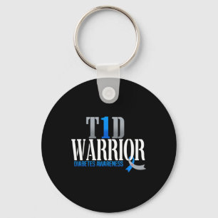 T1d Warrior Diabetes Awareness Type 1 Diabetic War Key Ring