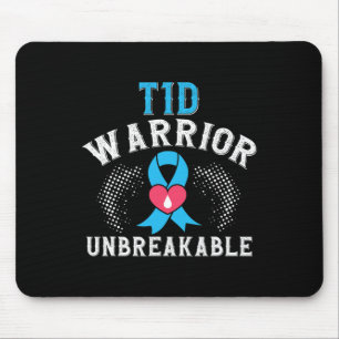 T1d Warrior Unbreakable Diabetes Awareness Month B Mouse Mat