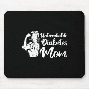 T1D Warrior Unbreakable Diabetes Mum Diabetes Awar Mouse Mat