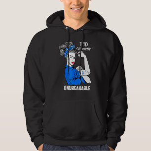 T1d Warrior Unbreakable Proud Mama Diabetes Awaren Hoodie