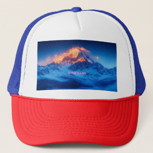 T1MELESS Snow Mountain Nightcap Bold design Trucker Hat
