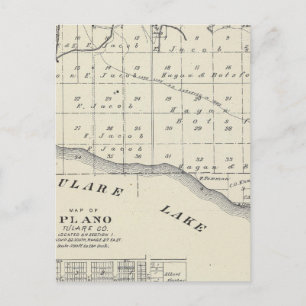 T2021S R2021E Tulare County Section Map Postcard
