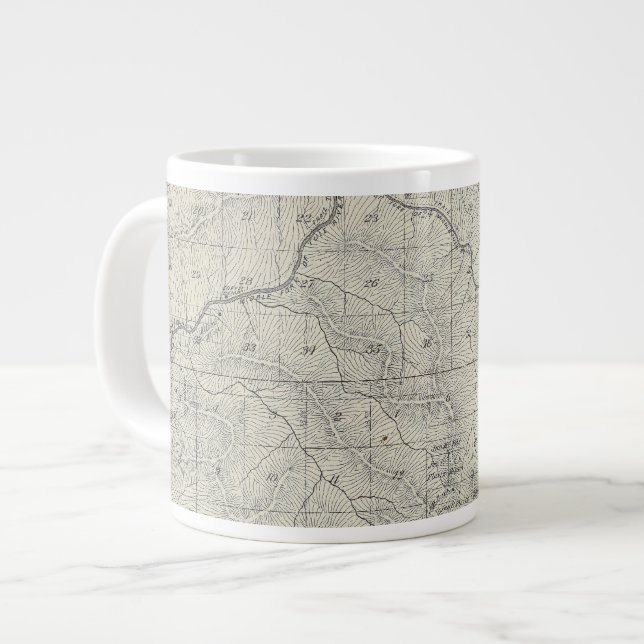 T2021S R3031E Tulare County Section Map Large Coffee Mug (Front Left)