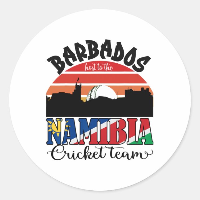 T20 Cricket Guyana Host To The Namibia Cricket Tea Classic Round Sticker (Front)