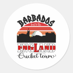 T20 Cricket Rdos Host To England Cricket Team Classic Round Sticker