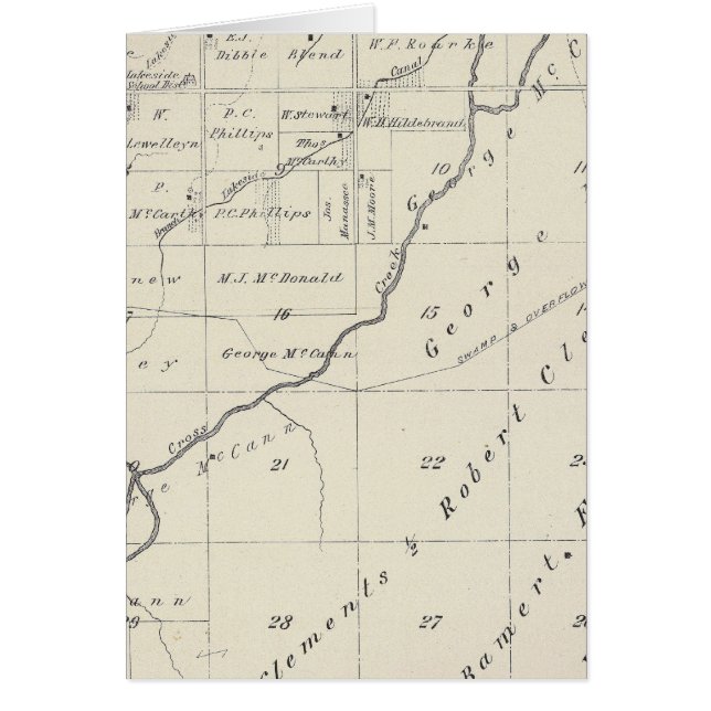 T20S R22E Tulare County Section Map (Front)