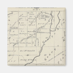 T20S R22E Tulare County Section Map Magnet