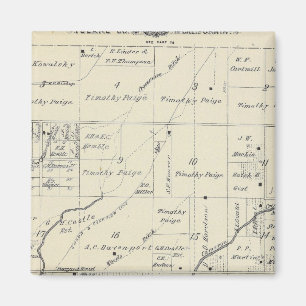 T20S R23E Tulare County Section Map Magnet