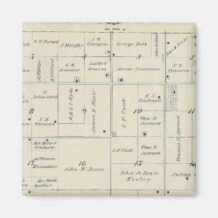T20S R26E Tulare County Section Map Magnet