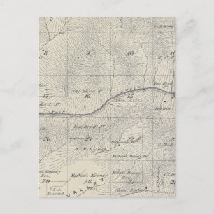 T20S R28E Tulare County Section Map Postcard