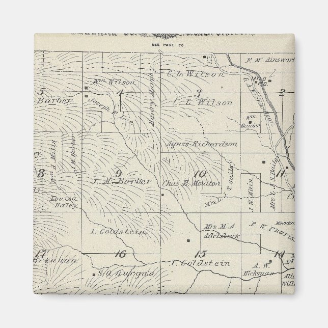 T20S R29E Tulare County Section Map Magnet (Front)