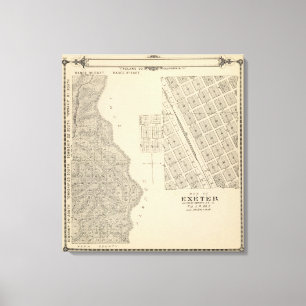 T2124S R3637E Tulare County Section Map Canvas Print