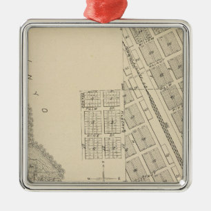 T2124S R3637E Tulare County Section Map Metal Tree Decoration