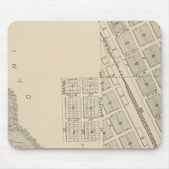 T2124S R3637E Tulare County Section Map Mouse Mat (Front)