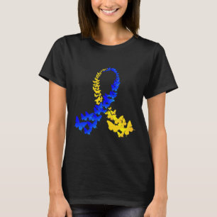T21 Butterfly World Down Syndrome Day Women Kids  T-Shirt