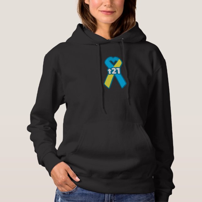 T21 Trisomy 21 Down Syndrome Awareness Awareness H Hoodie (Front)