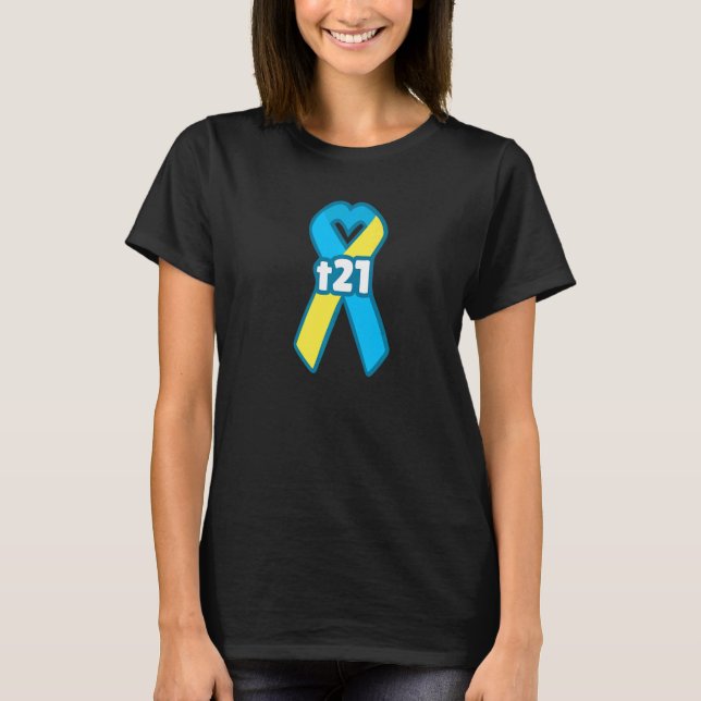 T21 Trisomy 21 Down Syndrome Awareness Awareness H T-Shirt (Front)