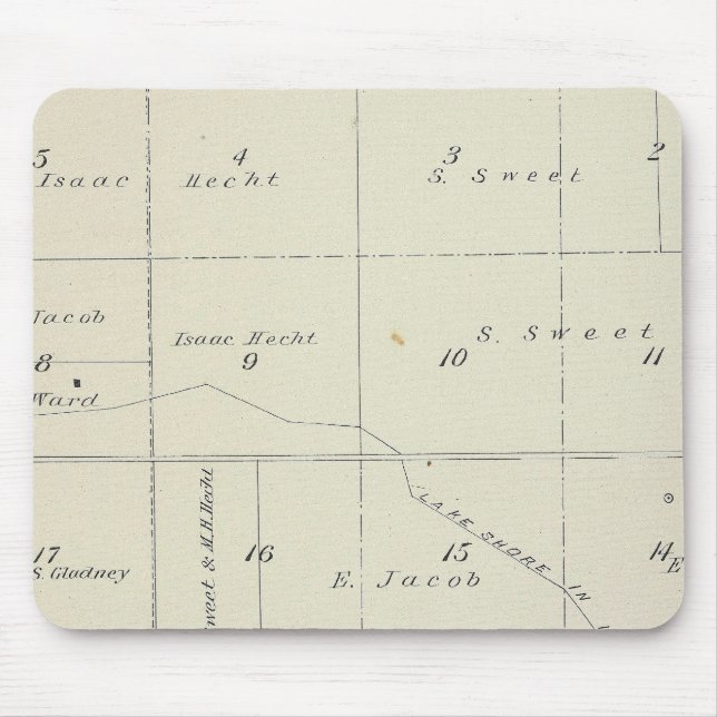 T21S R22E Tulare County Section Map Mouse Mat (Front)